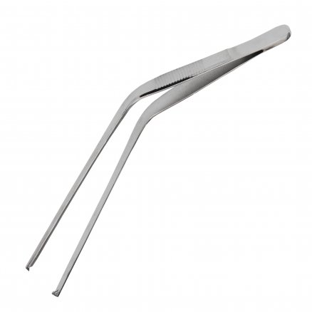 Пінцет вушний по Troeltsch, горизонтально - зігнутий, хірургічний. Довжина 15,0 см